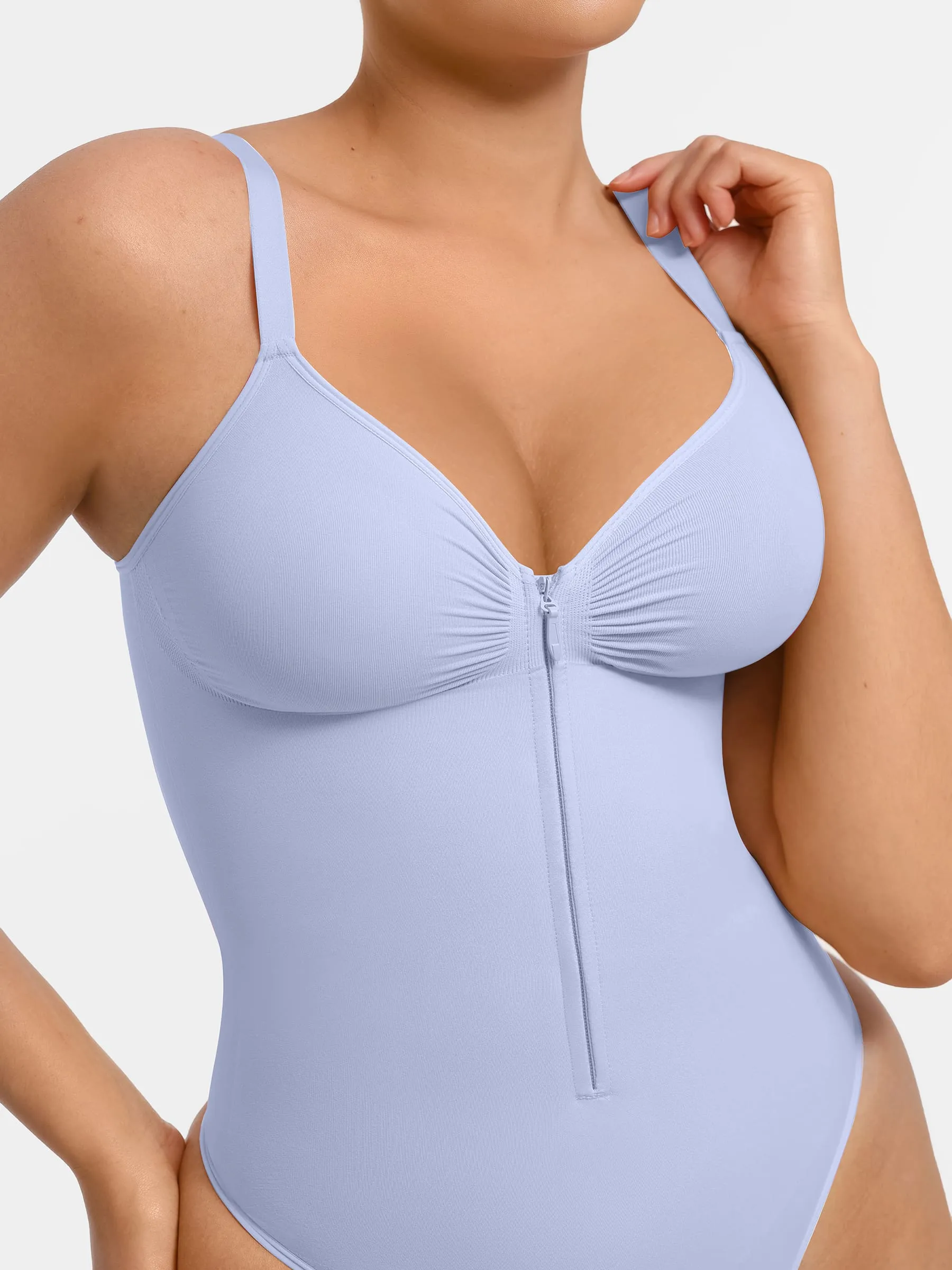 Shape-curve Tummy Control Seamless Zipper Shaping Bodysuit - Image 60