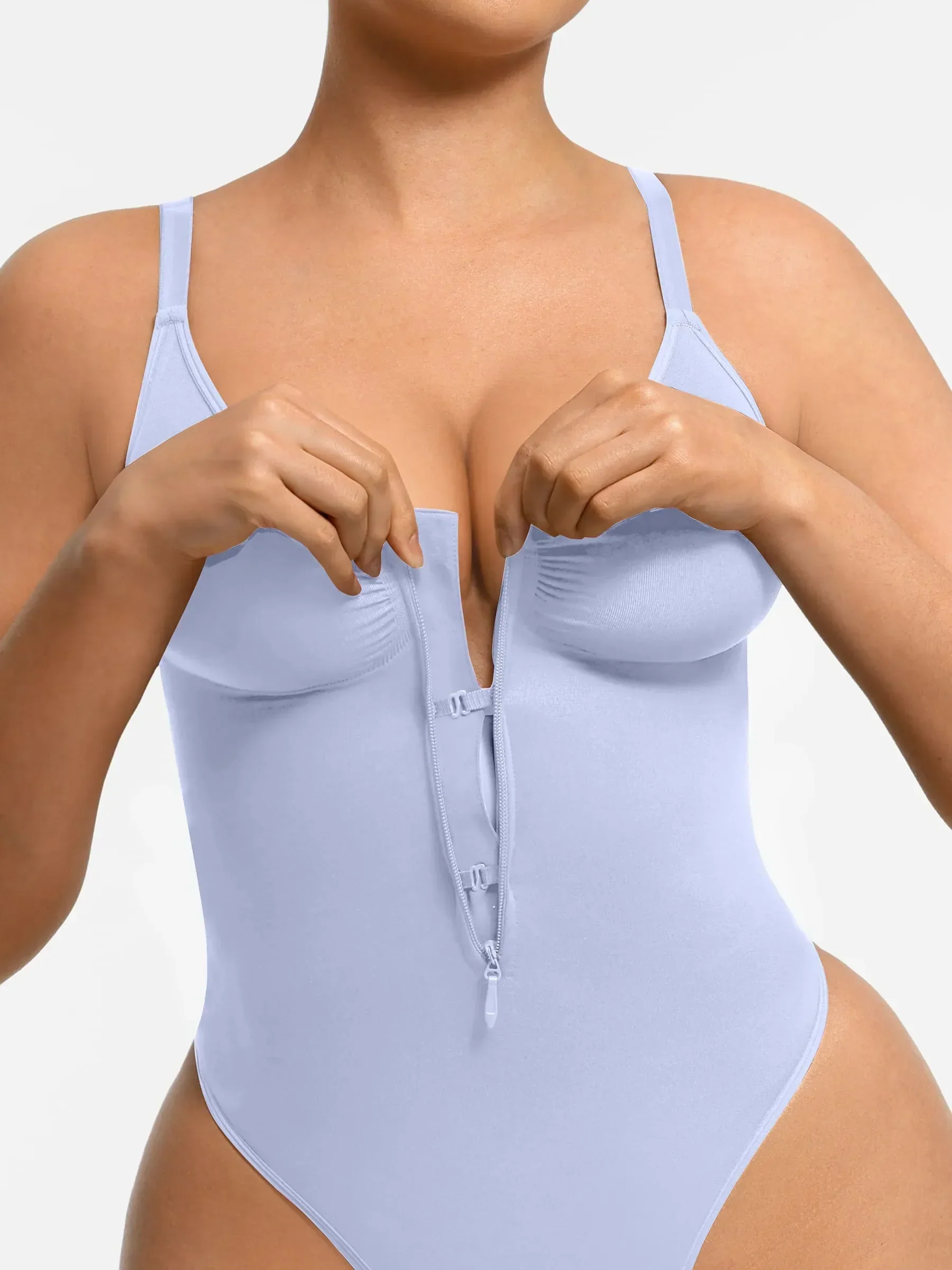 Shape-curve Tummy Control Seamless Zipper Shaping Bodysuit - Image 63