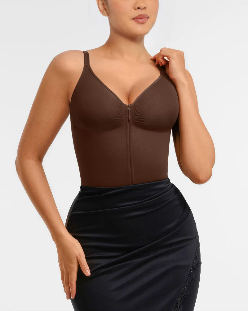 Shape-curve Tummy Control Seamless Zipper Shaping Bodysuit - Image 8