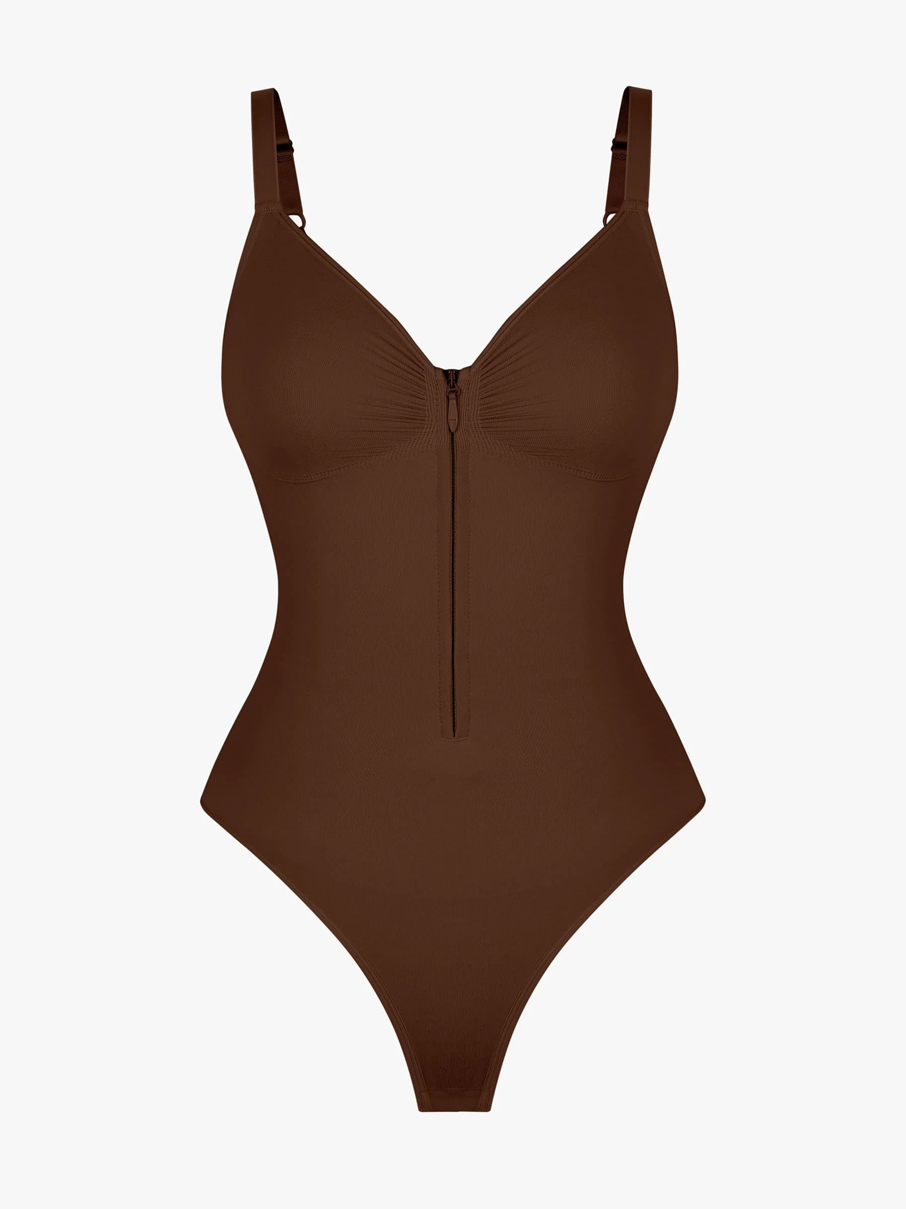 Shape-curve Tummy Control Seamless Zipper Shaping Bodysuit - Image 9