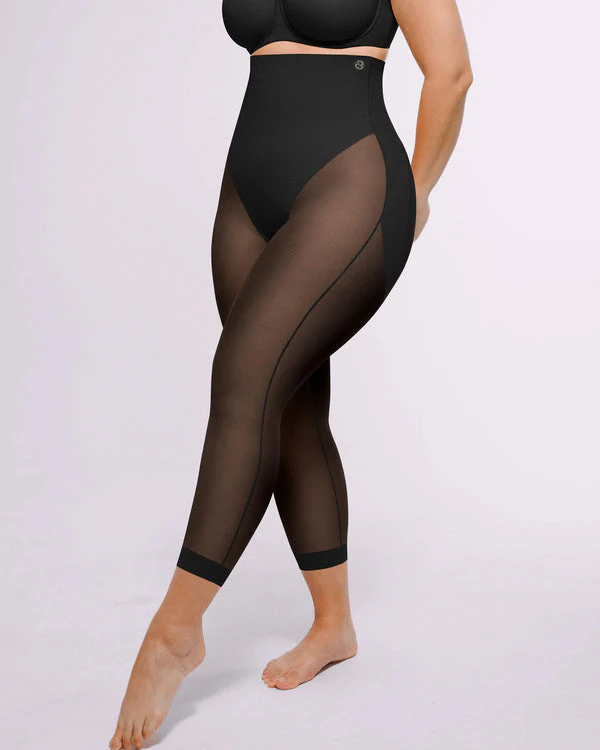 Shapecurve 3D Butt-Lifting Mesh Capri Tights - Image 5