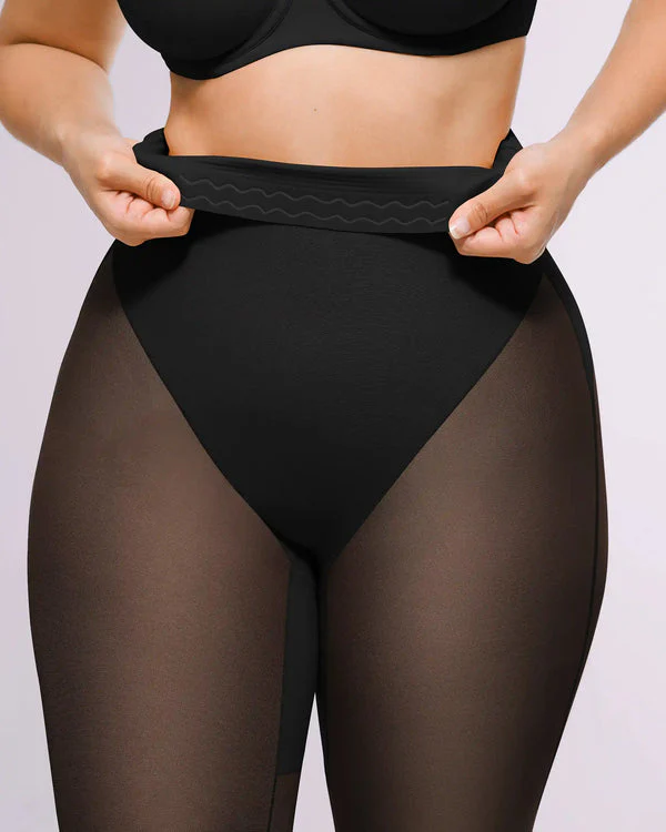 Shapecurve 3D Butt-Lifting Mesh Capri Tights - Image 7