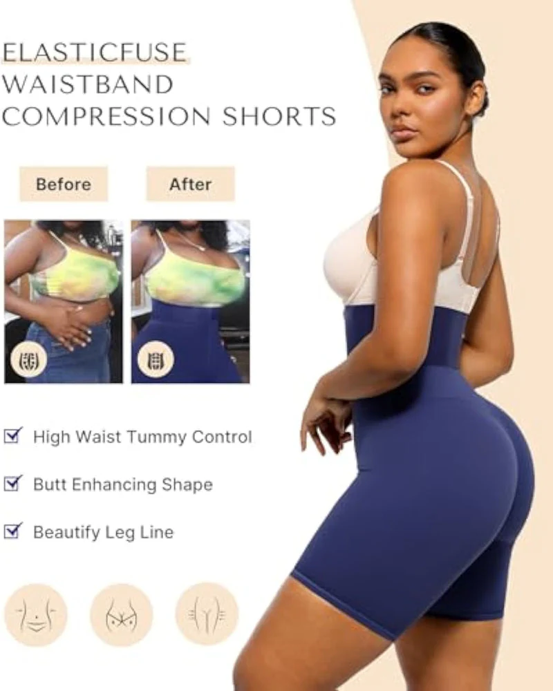 SHAPECURVE Women High Waist Leggings Tummy Control ElasticFuse Waistband Shaping Leggings Waist Trainer Yoga Pants - Image 6