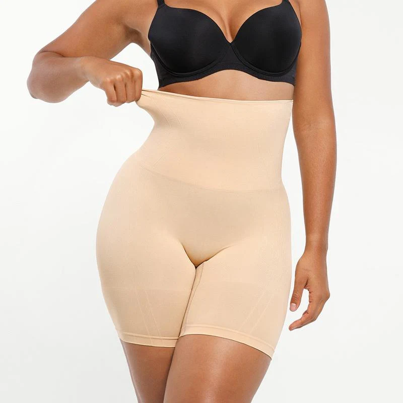 Shapewear Sculpting Shorts for Women Seamless High Waisted Body Shaper Thigh Slimming Underwear - Image 17