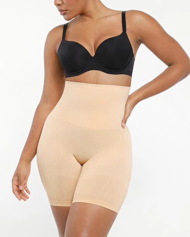 Shapewear Sculpting Shorts for Women Seamless High Waisted Body Shaper Thigh Slimming Underwear - Image 3
