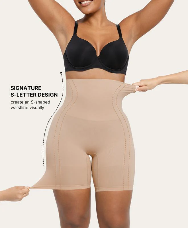 Shapewear Sculpting Shorts for Women Seamless High Waisted Body Shaper Thigh Slimming Underwear - Image 8