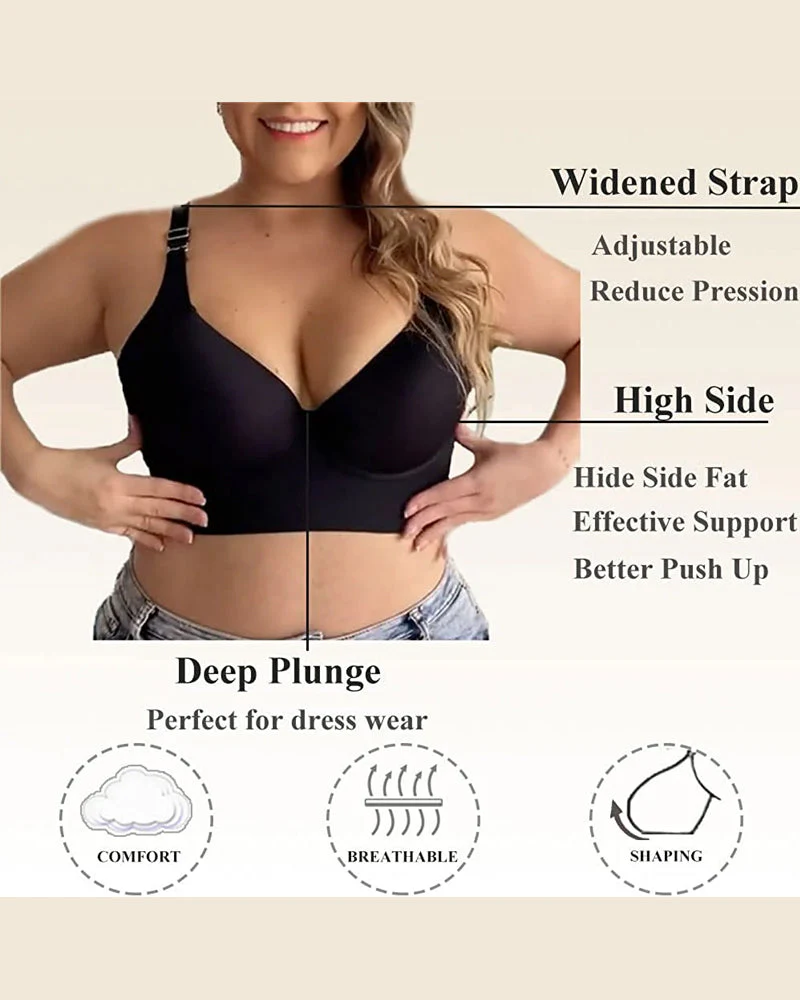 Push-Up Back Smoothing Bra-Brown - Image 16