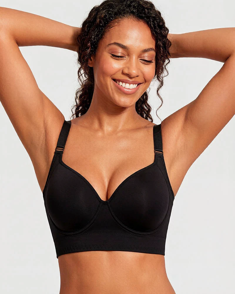 Push-Up Back Smoothing Bra-Brown - Image 3