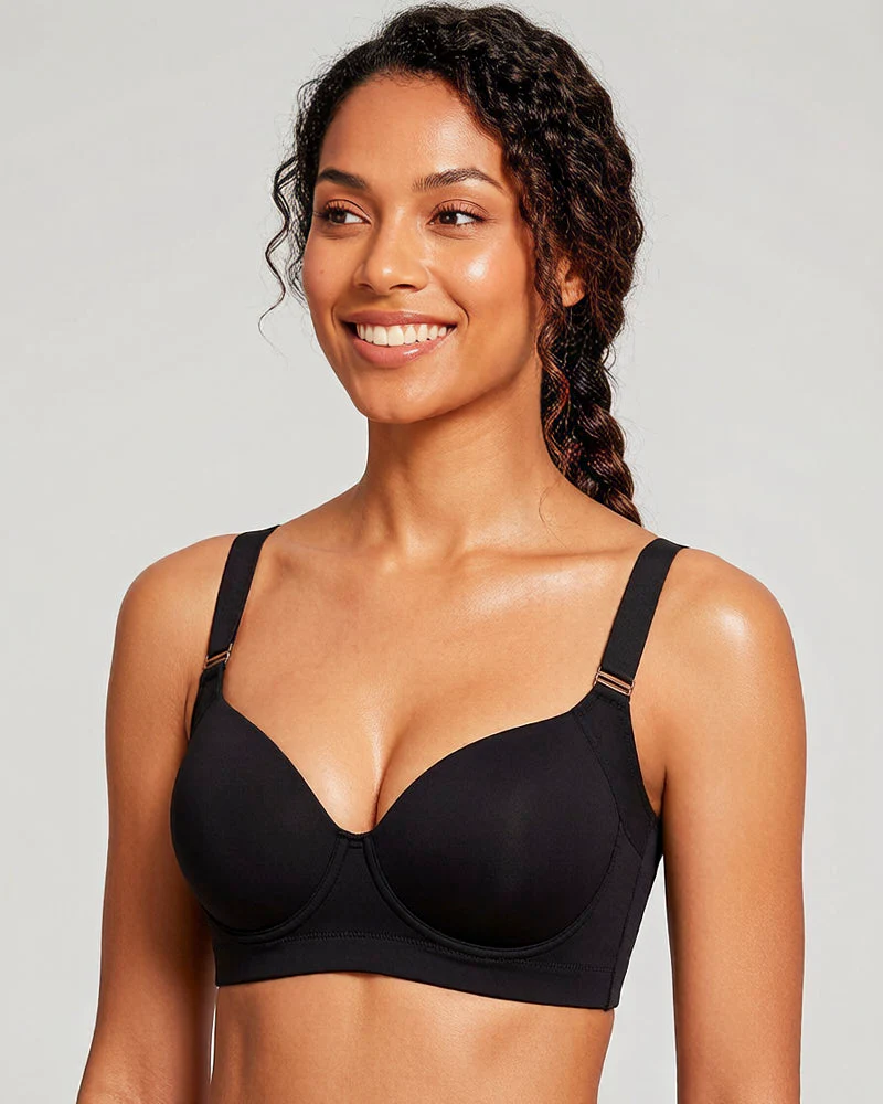 Push-Up Back Smoothing Bra-Brown - Image 5