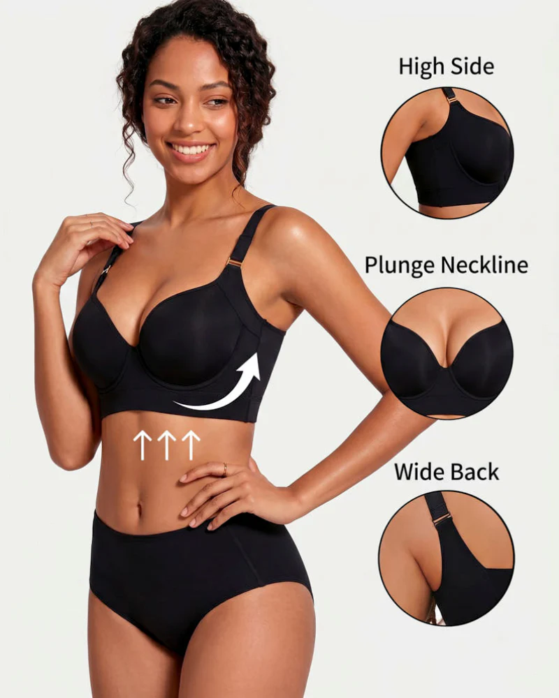 Push-Up Back Smoothing Bra-Brown - Image 7