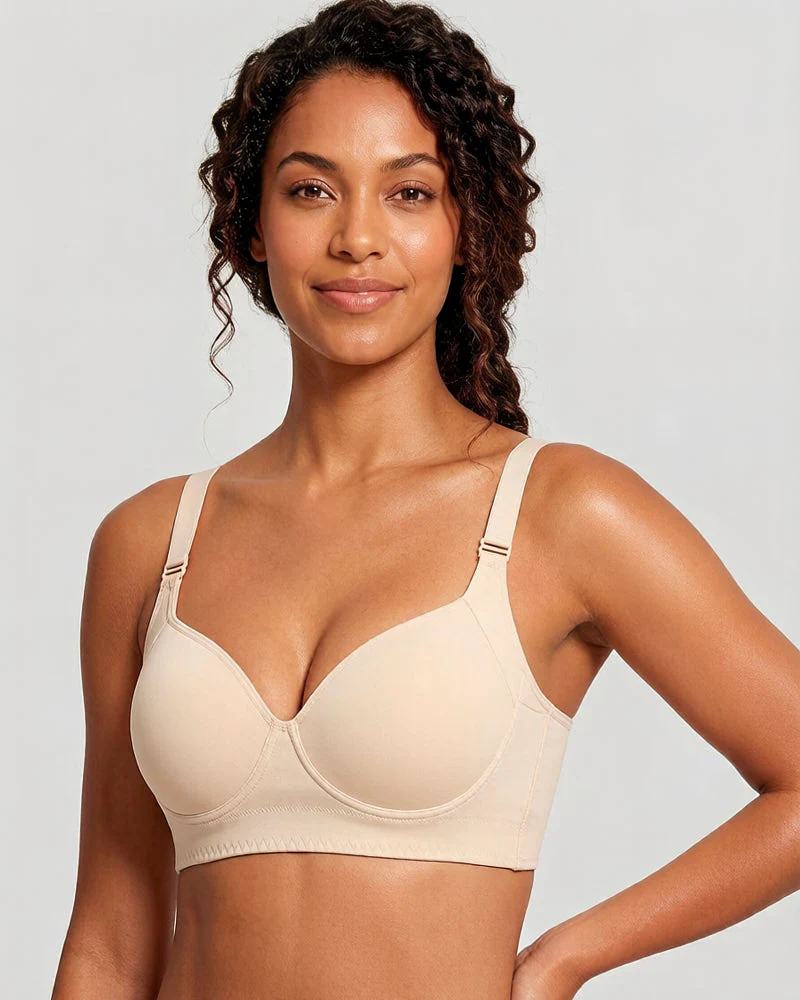 Push-Up Back Smoothing Bra-Brown - Image 9