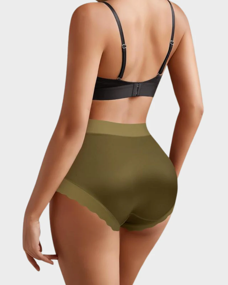 Silky High-Waist Seamless Briefs With Scalloped Edges (6 pack) - Image 10
