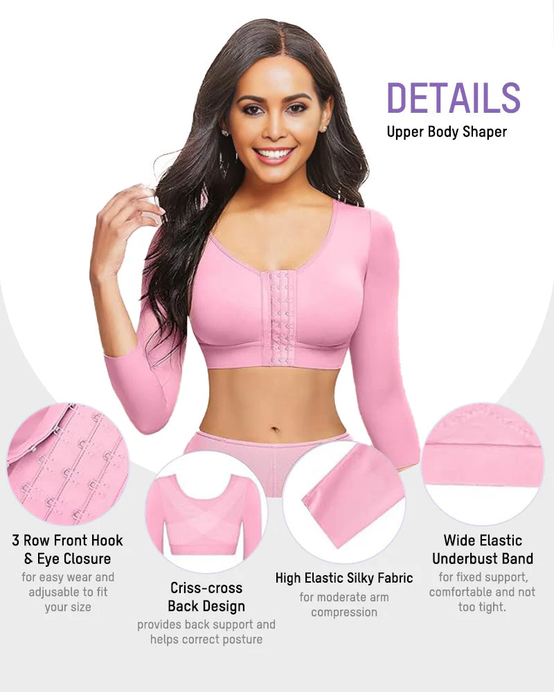 Slimming Arm Front Closure Bra Tank Shapewear - Image 6