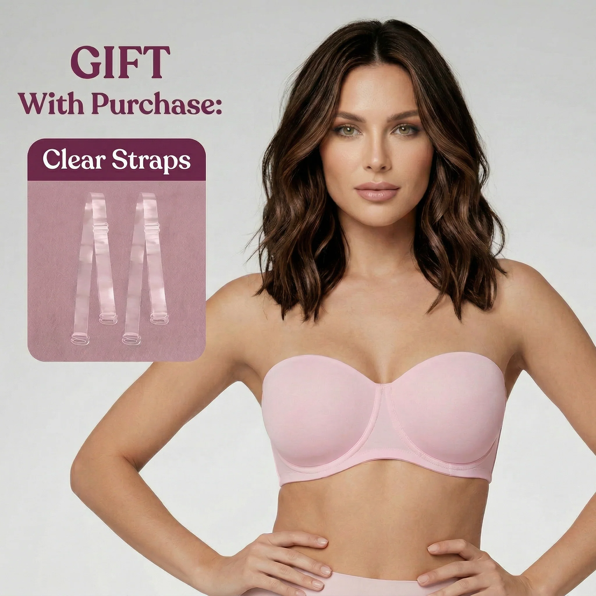Strapless Mesh Bra with Underwire Lift and Sculpting Fit - Image 19