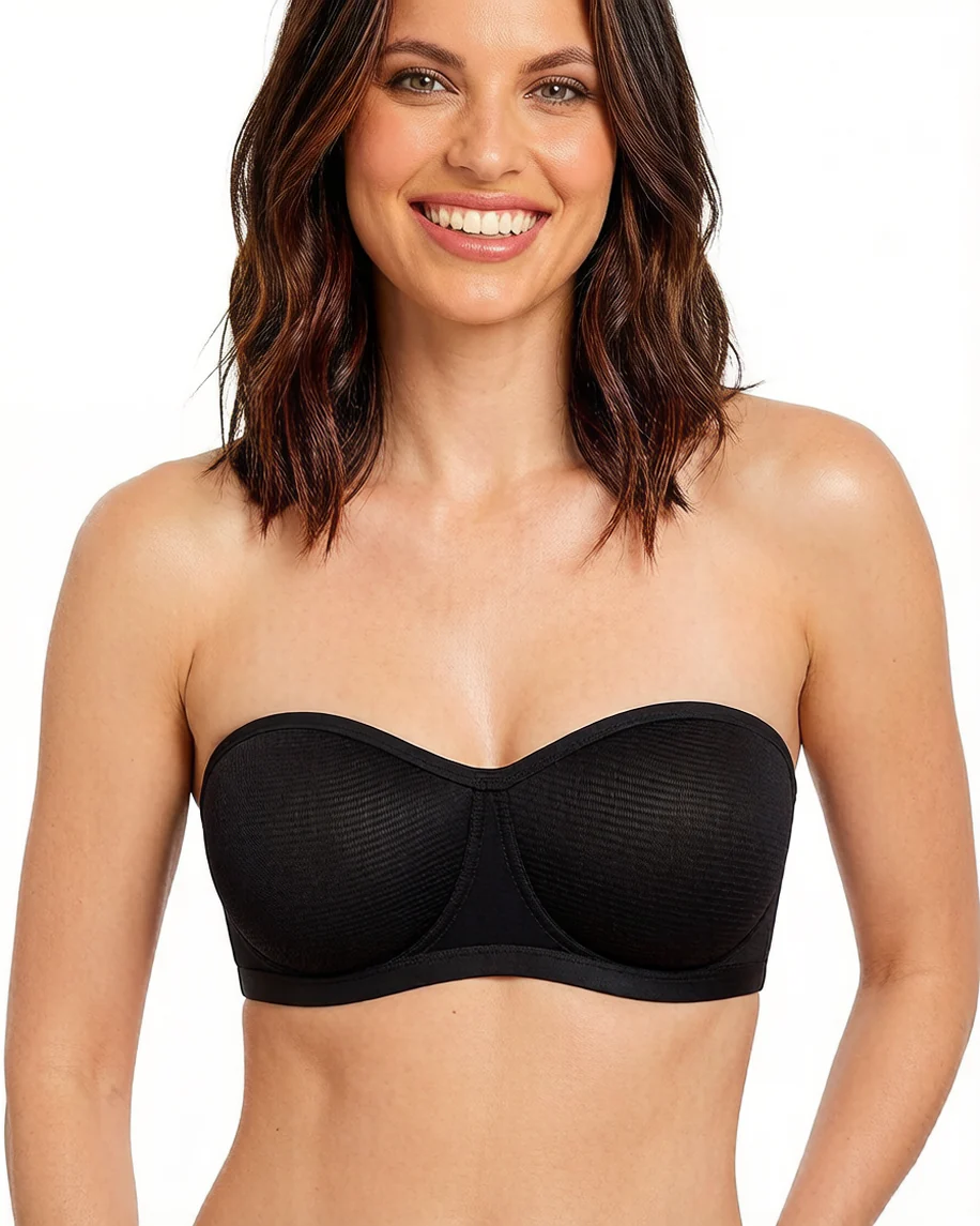 Strapless Mesh Bra with Underwire Lift and Sculpting Fit - Image 28