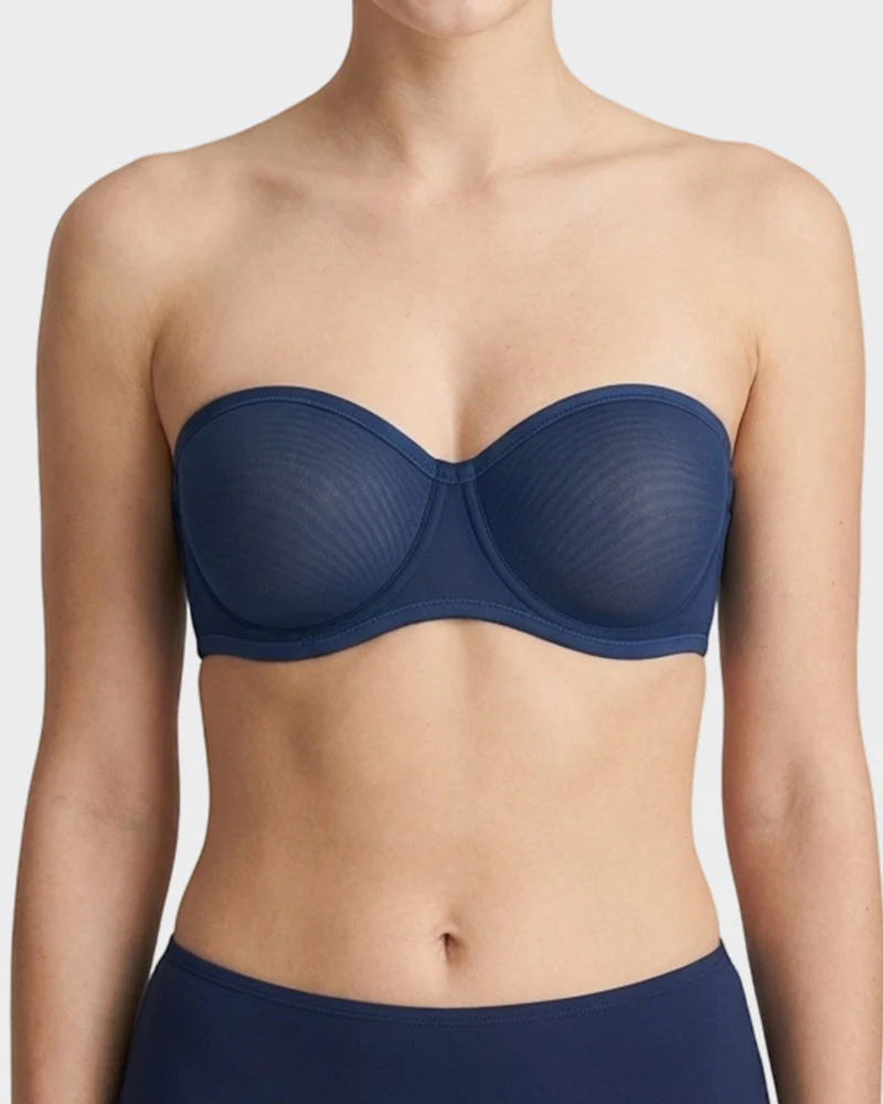 Strapless Mesh Bra with Underwire Lift and Sculpting Fit - Image 34