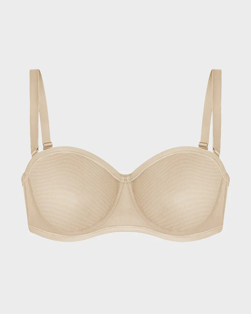 Strapless Mesh Bra with Underwire Lift and Sculpting Fit - Image 35