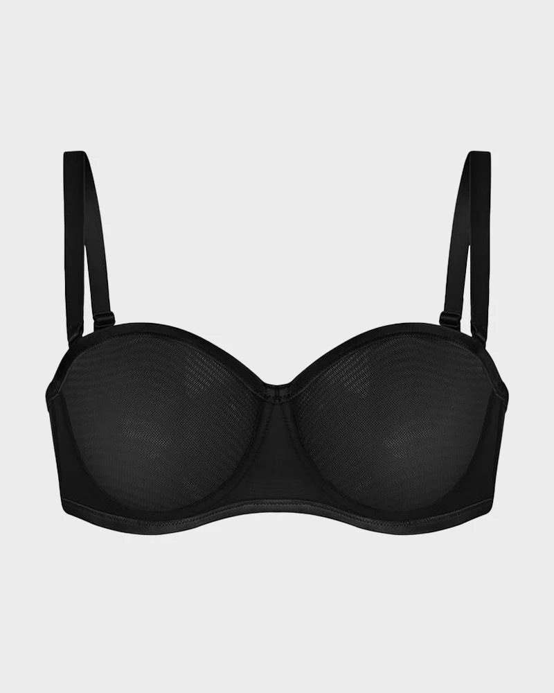 Strapless Mesh Bra with Underwire Lift and Sculpting Fit - Image 36