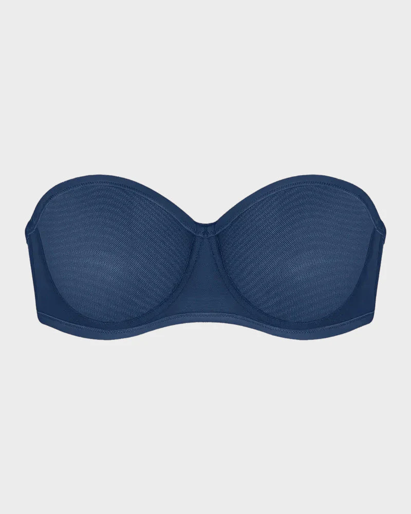 Strapless Mesh Bra with Underwire Lift and Sculpting Fit - Image 38