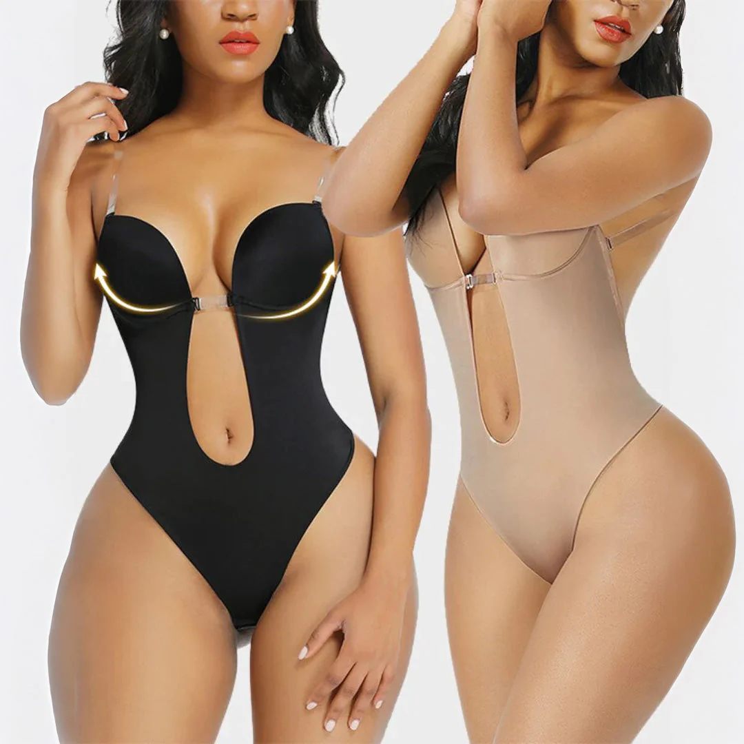 Strapless U Plunge Thong Bodysuit - Image 12
