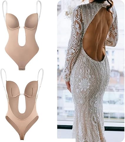 Strapless U Plunge Thong Bodysuit - Image 15
