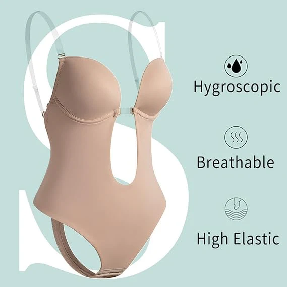 Strapless U Plunge Thong Bodysuit - Image 18
