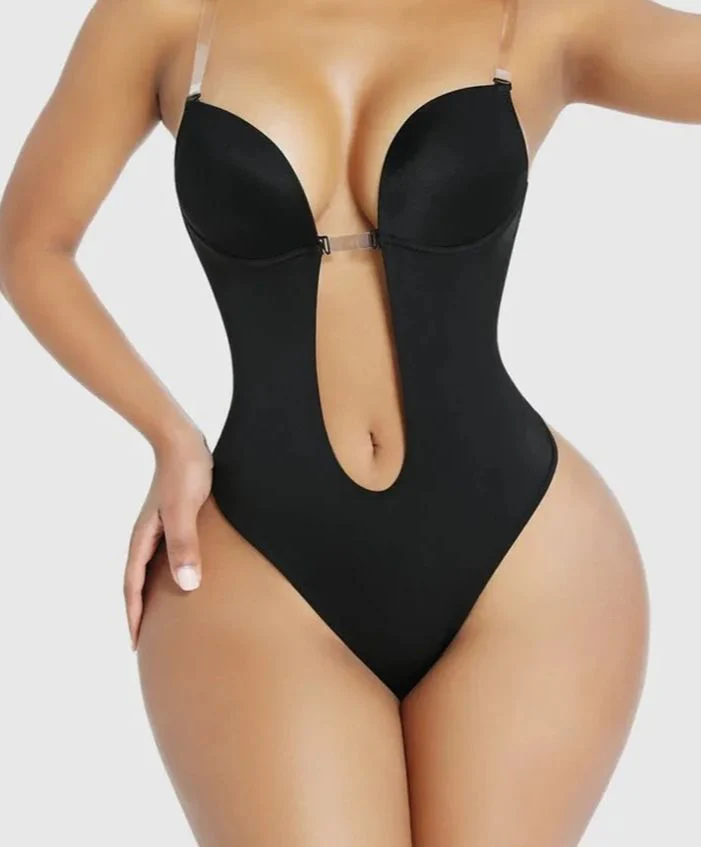 Strapless U Plunge Thong Bodysuit - Image 21