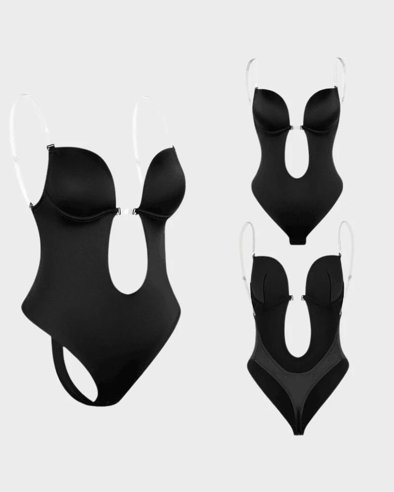 Strapless U Plunge Thong Bodysuit - Image 7