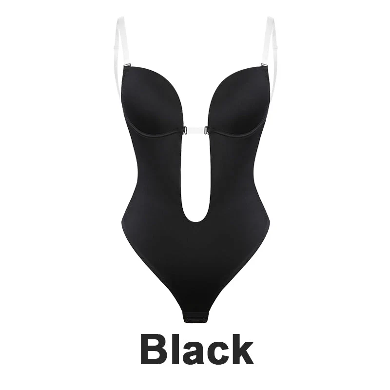 Strapless U Plunge Thong Bodysuit - Image 9