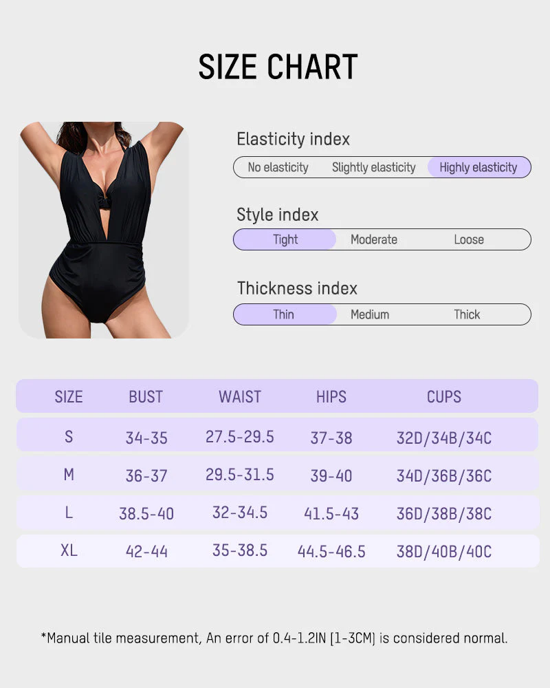 Two-Piece Deep Plunge Swimsuit with Halter Bra Overlay - Image 44