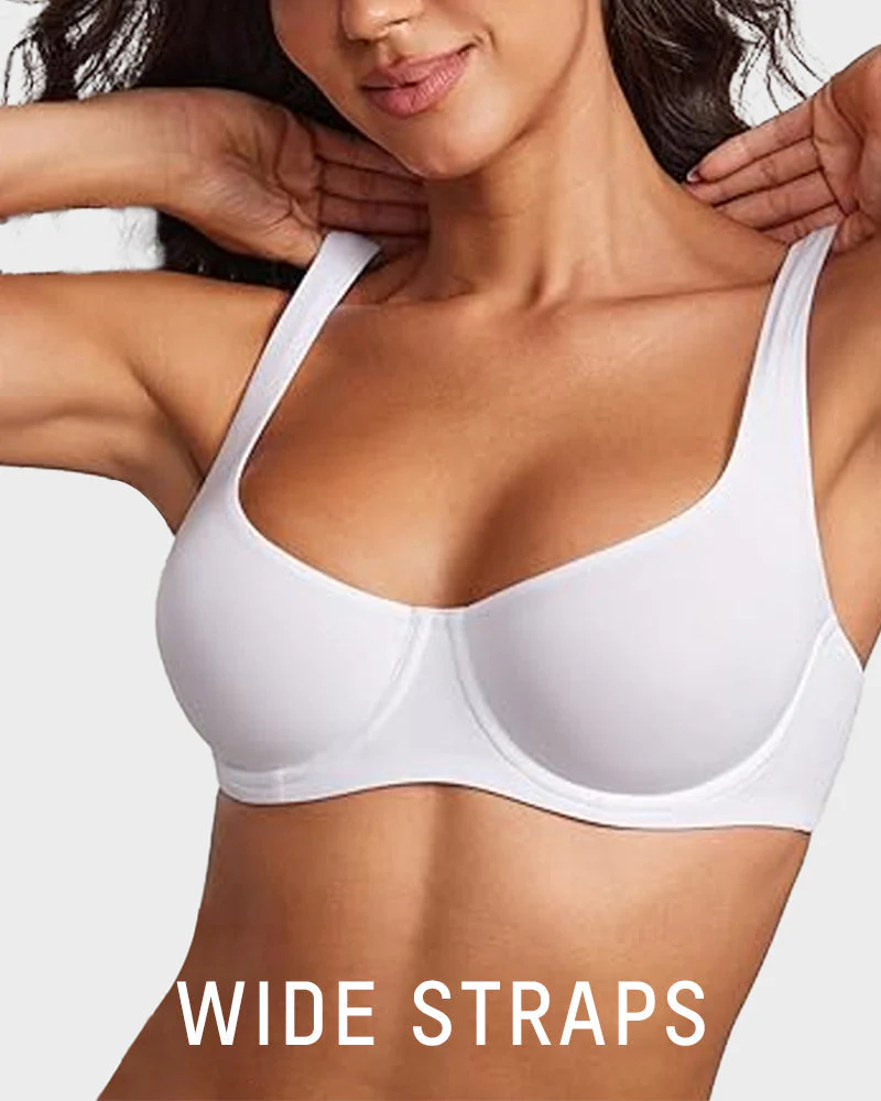 Underwire Support Seamless Unlined Balconette Bra - Image 11