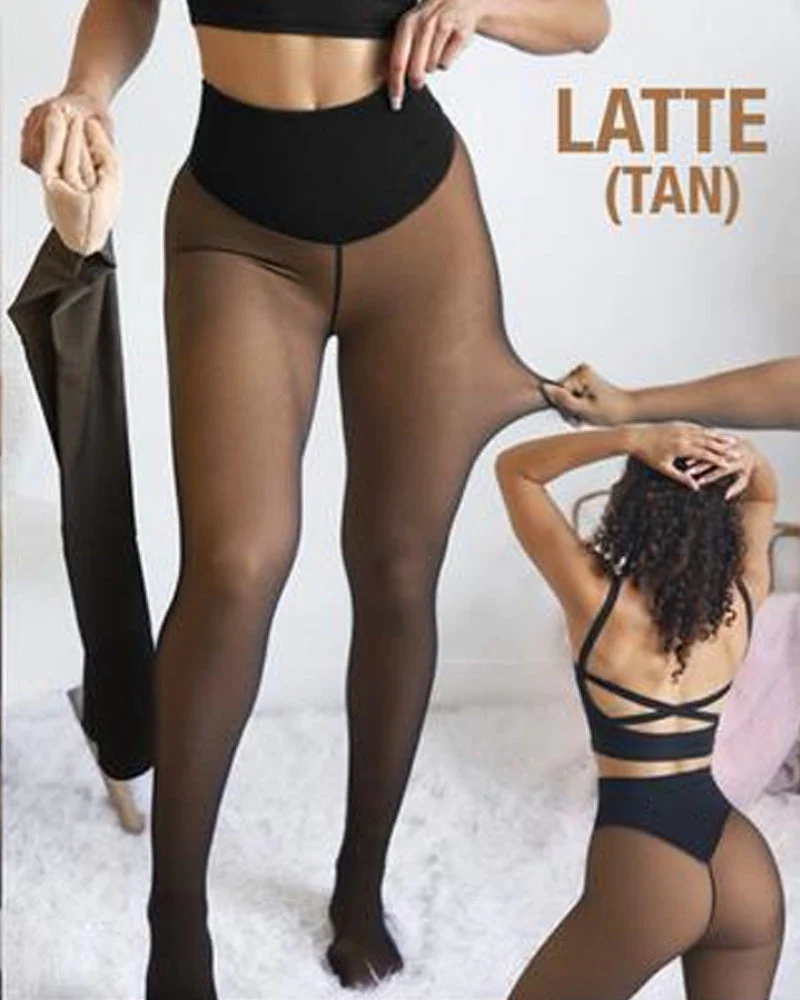 Viral One-Seam Shaping Fleece Tights - Image 11