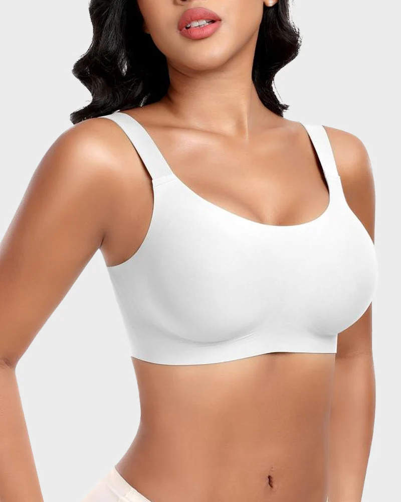 Wireless Full Coverage Jelly Bra with Breathable Straps - Image 3