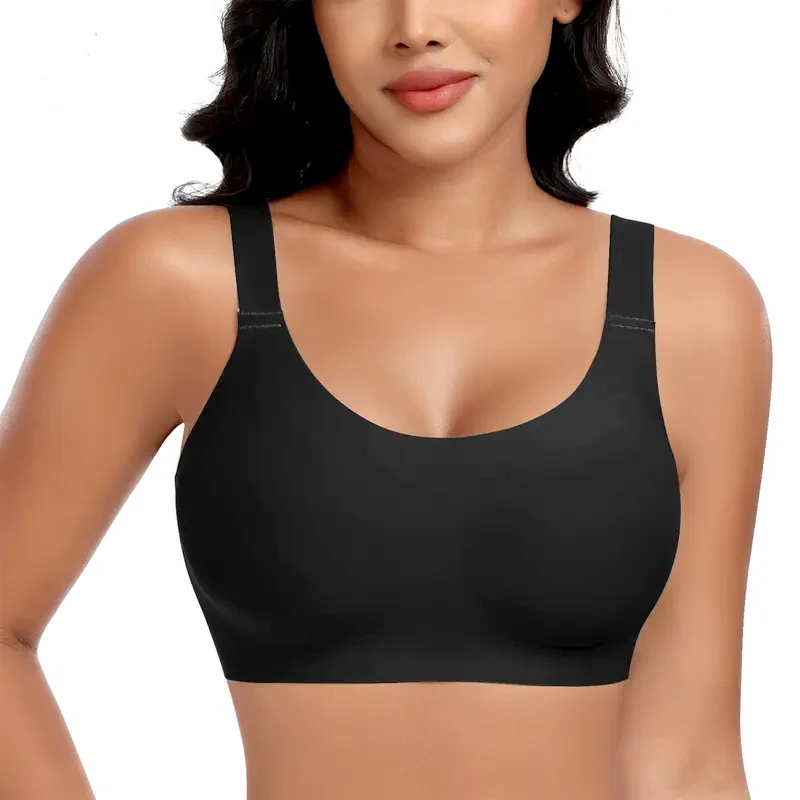 Wireless Full Coverage Jelly Bra with Breathable Straps - Image 4