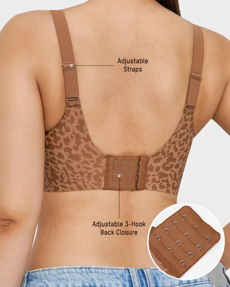 Wireless Leopard V-Neck Contour Bra - Image 10