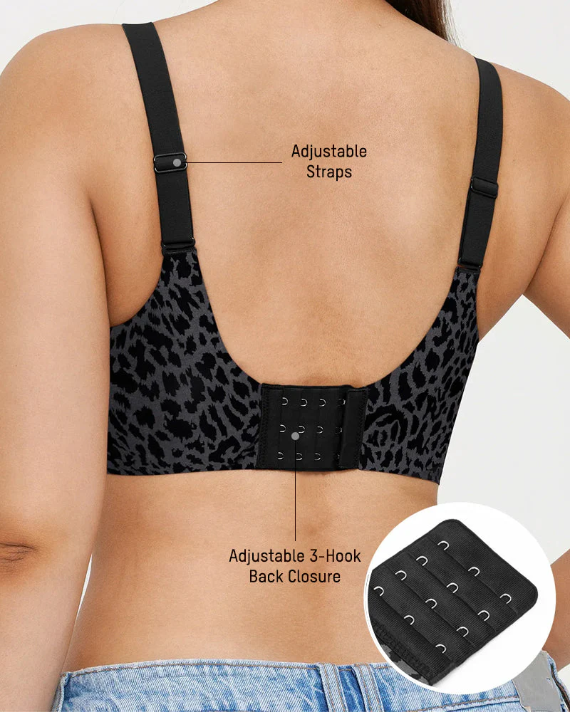 Wireless Leopard V-Neck Contour Bra - Image 15