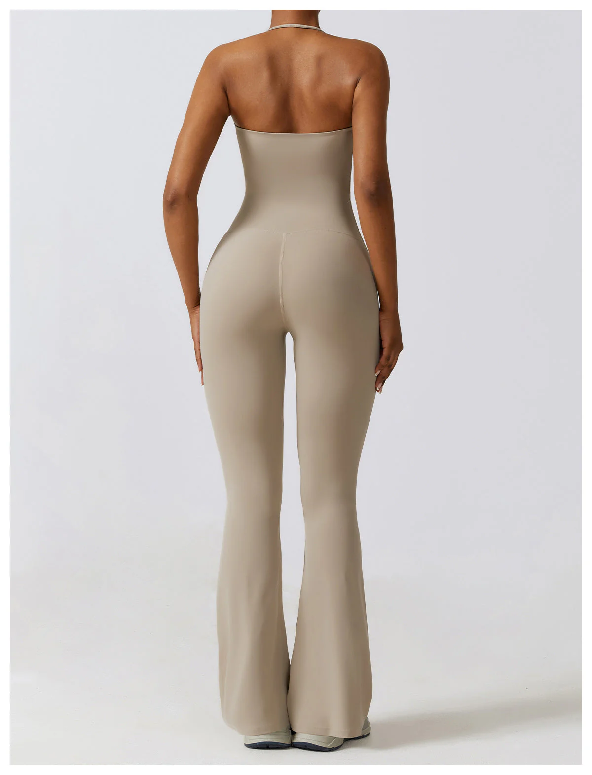 Women’s Halter Neck Bodycon Flare Jumpsuit – Stretchy, Butt-Lifting Activewear - Image 17