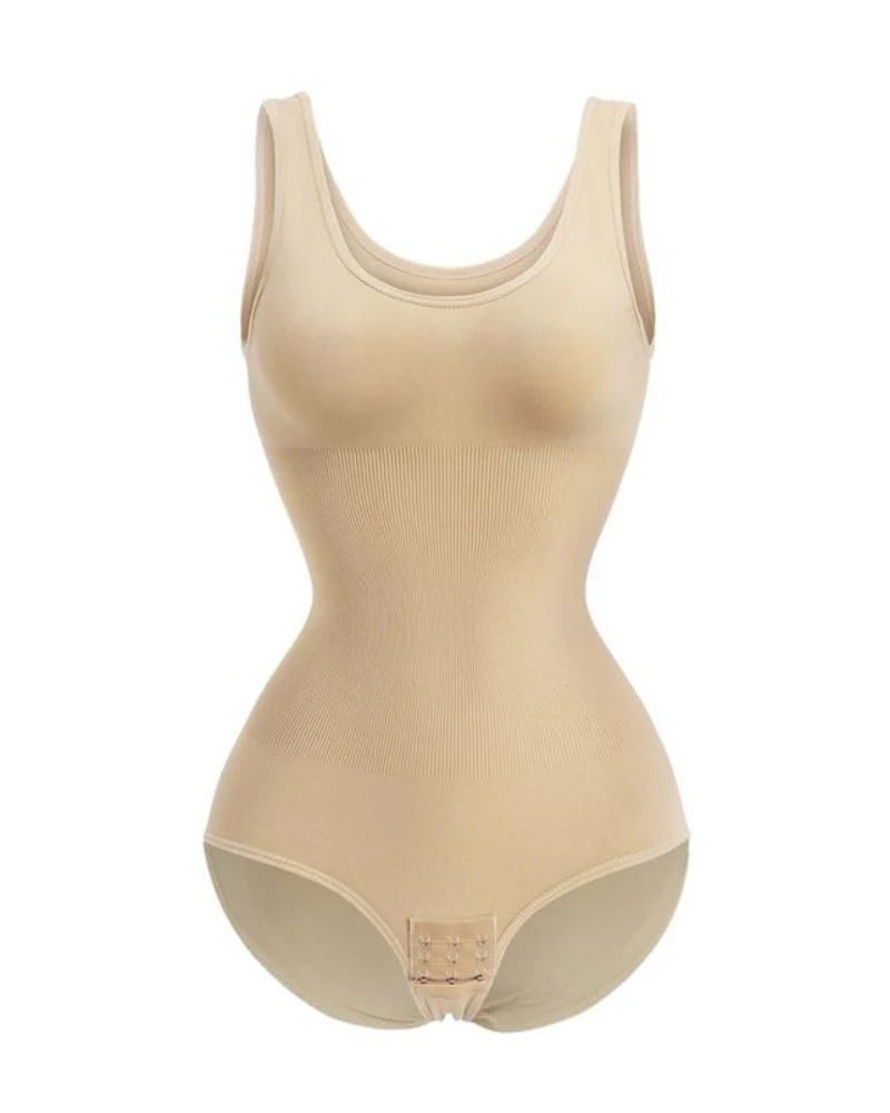 Women Seamless Round Neck Tummy Control Bodysuit - Image 14