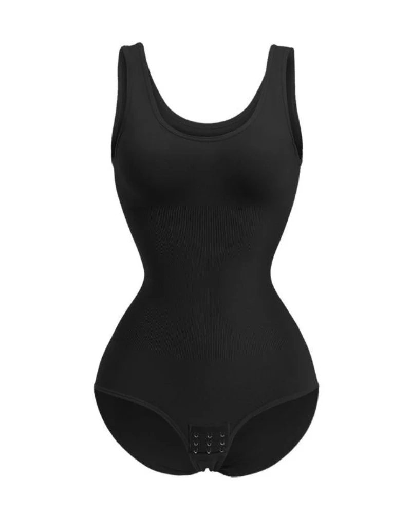 Women Seamless Round Neck Tummy Control Bodysuit - Image 15
