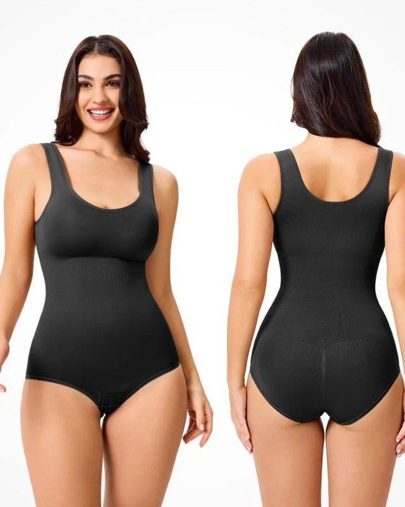 Women Seamless Round Neck Tummy Control Bodysuit - Image 4