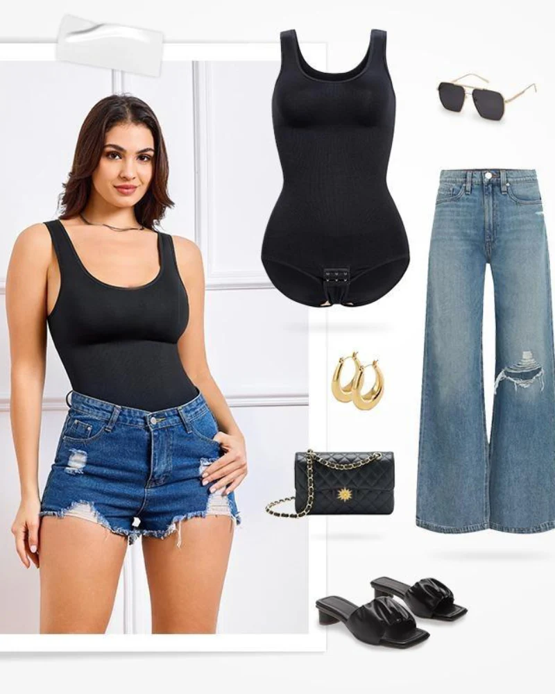 Women Seamless Round Neck Tummy Control Bodysuit - Image 6