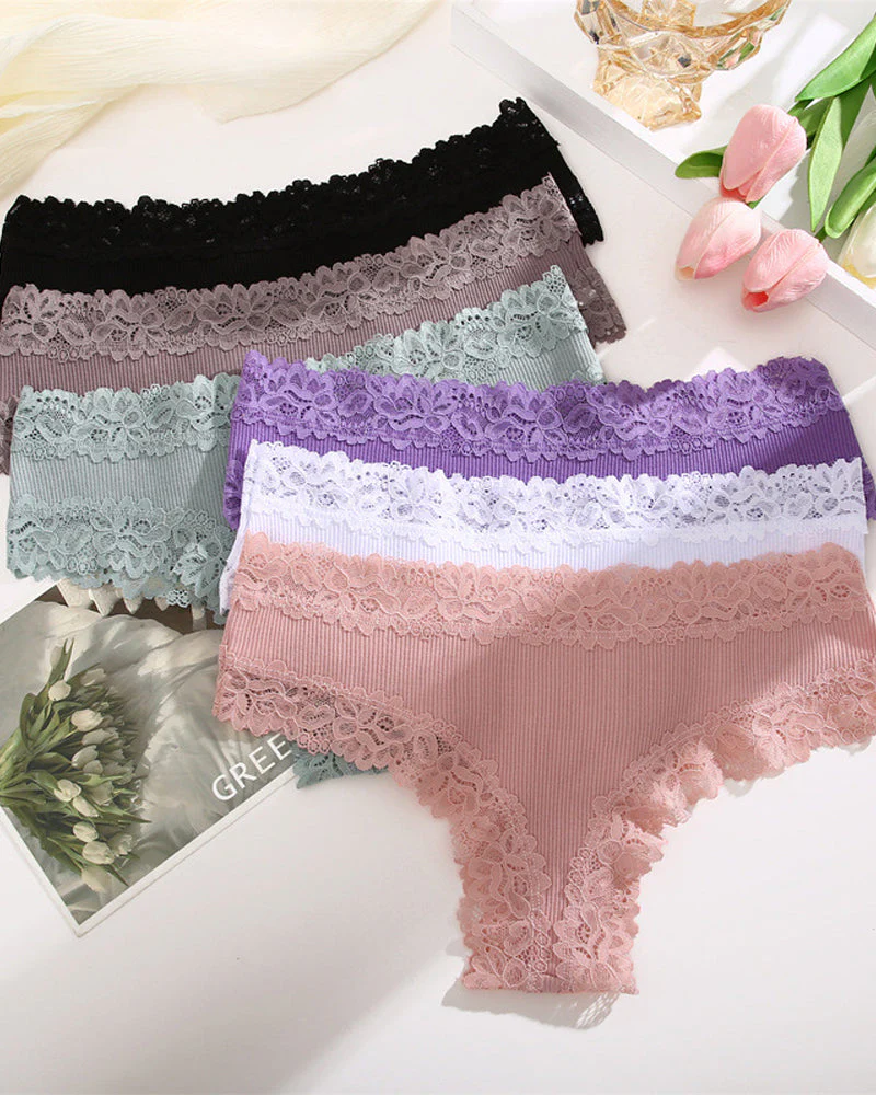 Women's Cotton Panties Lace Low Rise - Image 6
