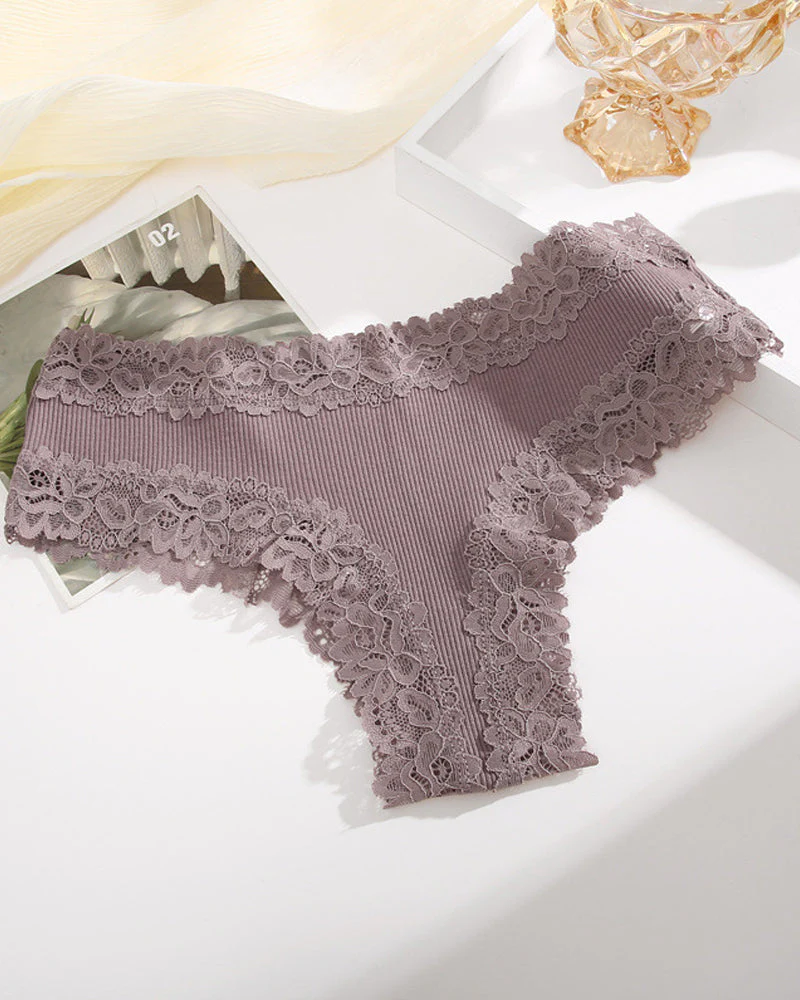 Women's Cotton Panties Lace Low Rise - Image 9