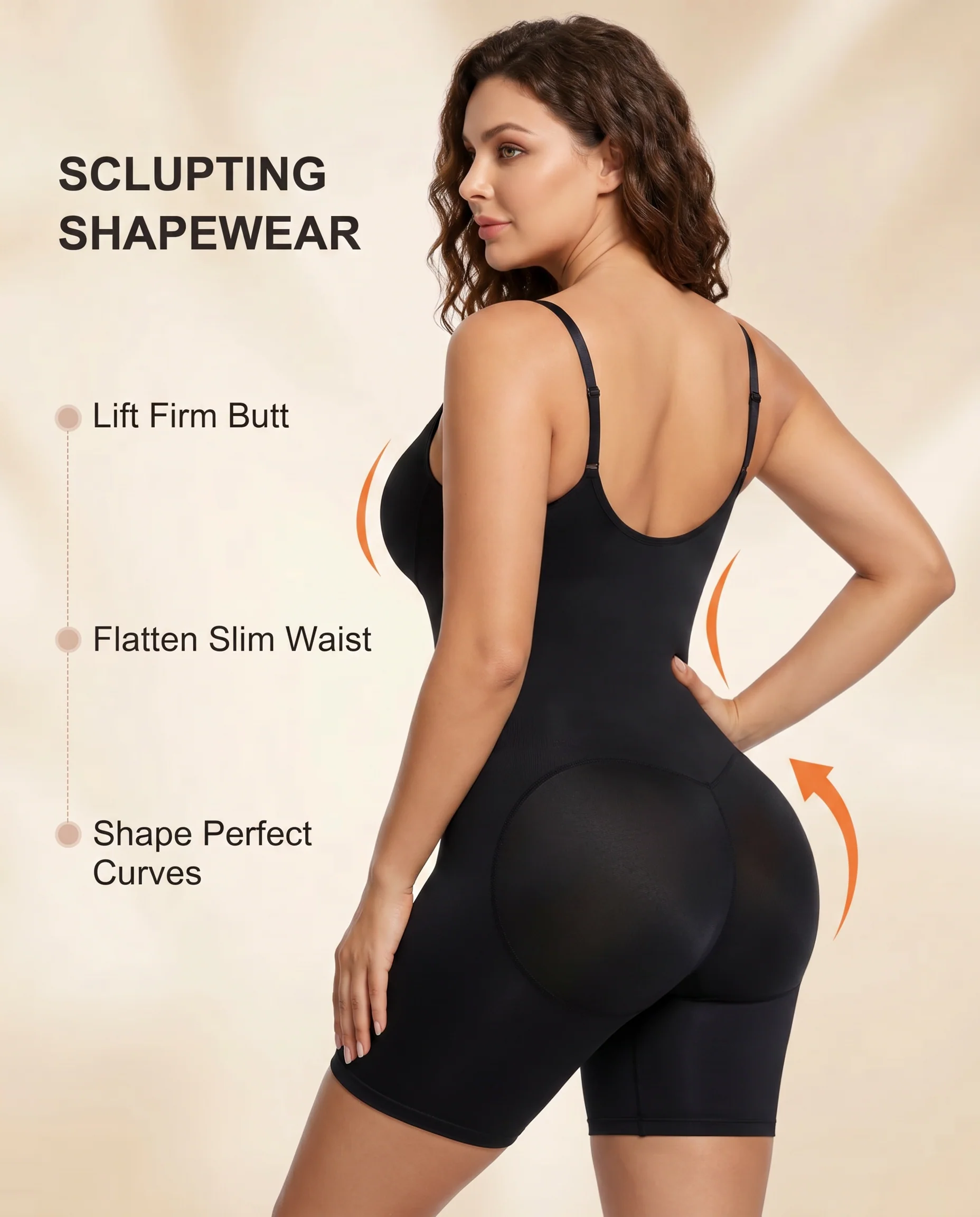 Women's High Elastic Zipper Adjustable Straps Breathable Mesh Design Tummy Control Body Shaper - Image 15