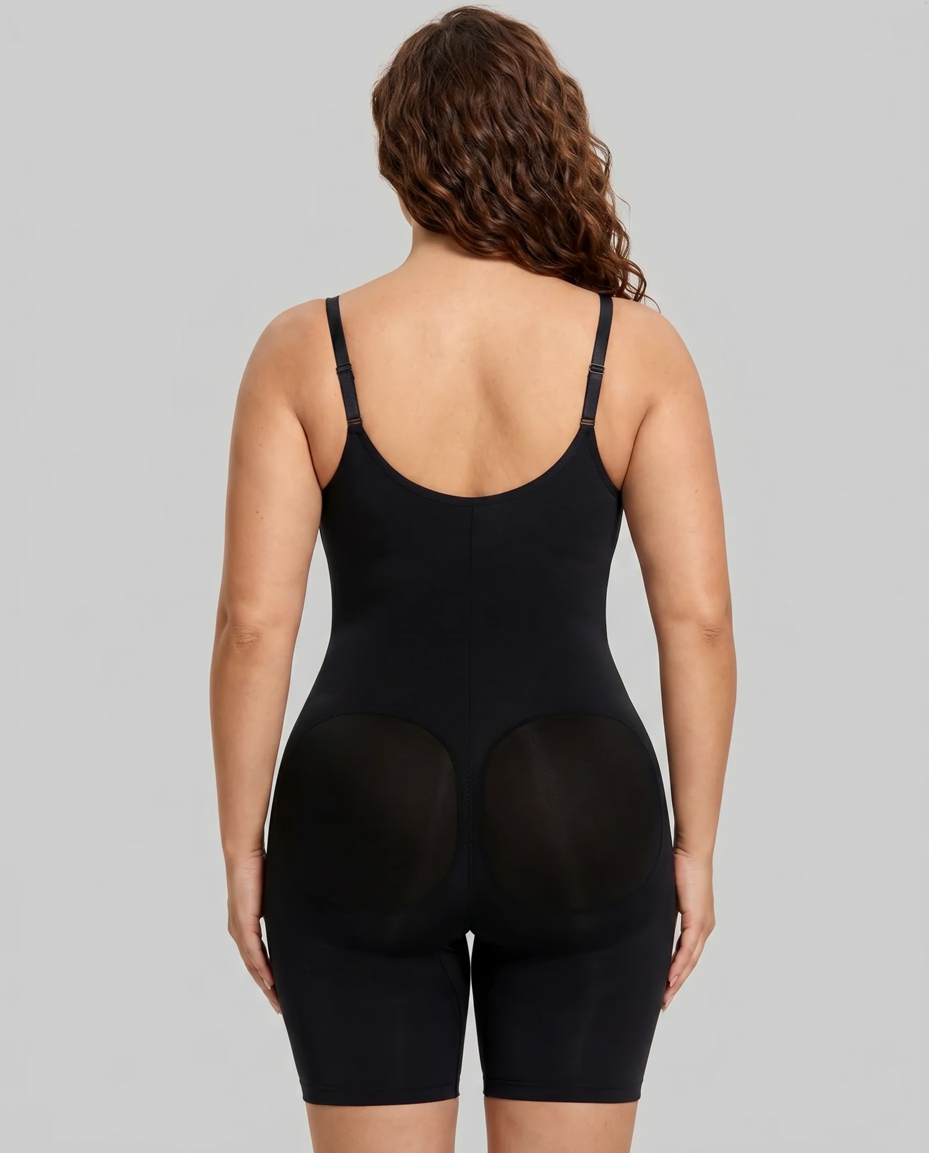 Women's High Elastic Zipper Adjustable Straps Breathable Mesh Design Tummy Control Body Shaper - Image 25