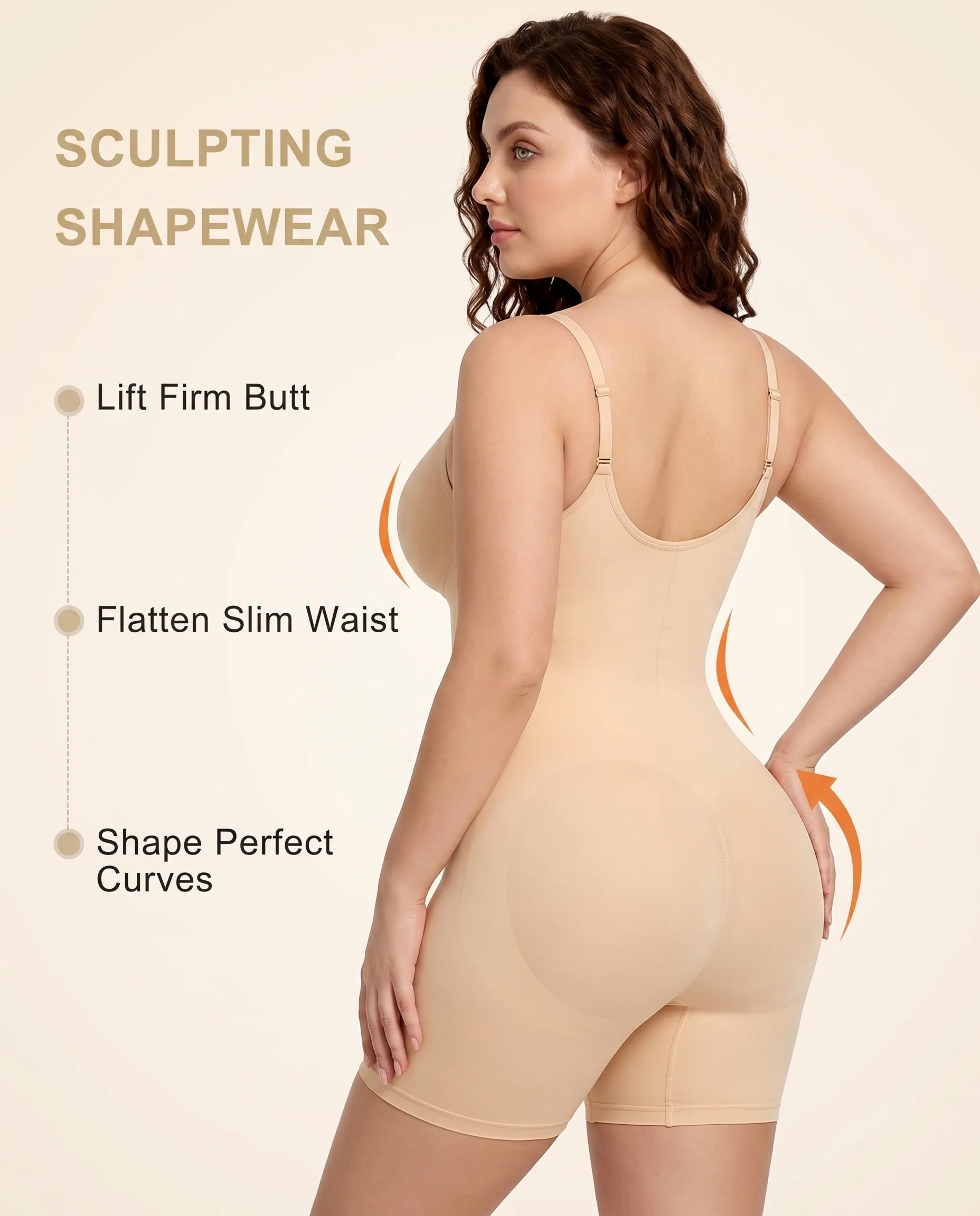Women's High Elastic Zipper Adjustable Straps Breathable Mesh Design Tummy Control Body Shaper - Image 8