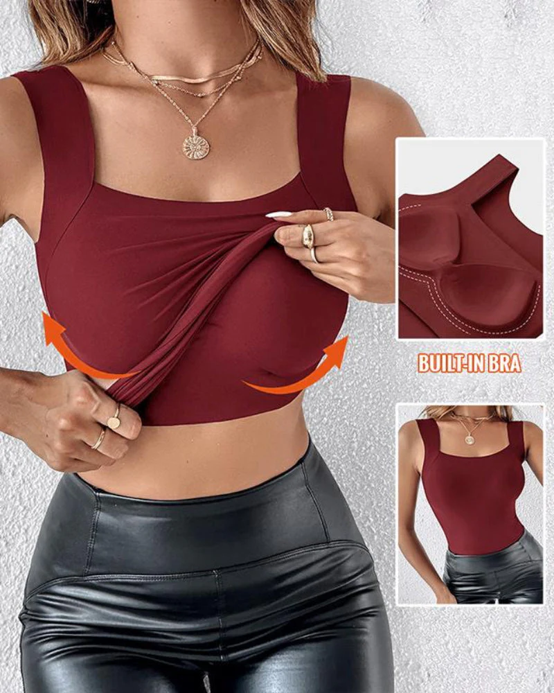Women's Sleeveless Double-Layer Tank Tops Shaping Vest - Image 11