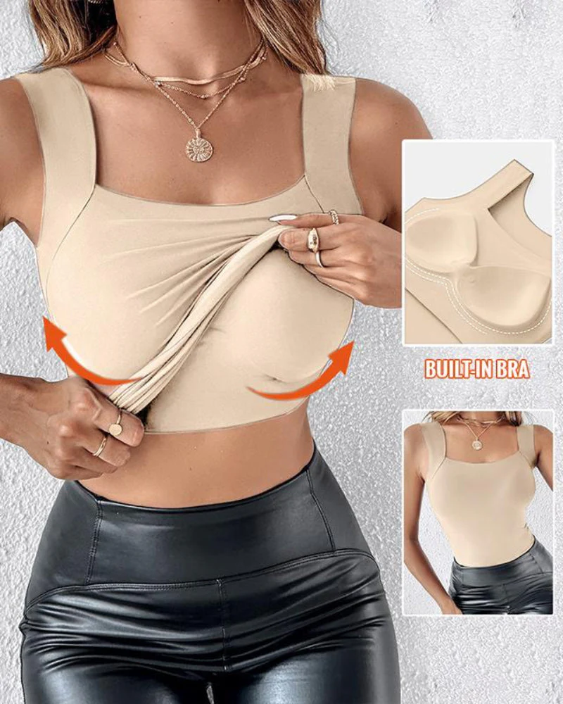 Women's Sleeveless Double-Layer Tank Tops Shaping Vest - Image 15