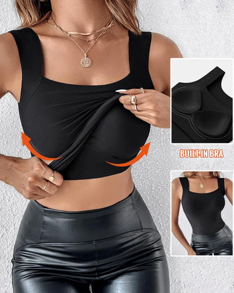 Women's Sleeveless Double-Layer Tank Tops Shaping Vest - Image 5
