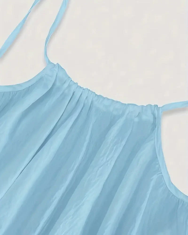 Women’s Chic Solid Color Backless Cami Dress - Image 24